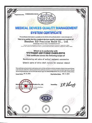 Medical Devices Quality Management System Certificate- Our Qualifications