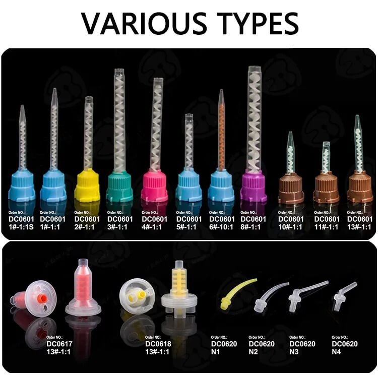 Plastic Dental Impression AB Mixing Nozzles
